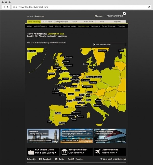 rLondon City Airport. Website. #agency #a #tree #in #london #design #fish #graphic #website #3 #identity #logo #brochure
