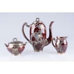 Tea coffee set in the art Nouveau style. USA, firm Lenox.