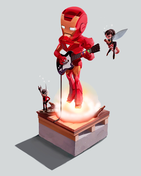 Iron Man #guitar #wasp #iron #avengers #man #ant