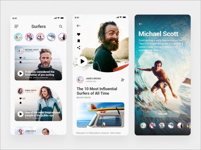 Surfing App – Freebie