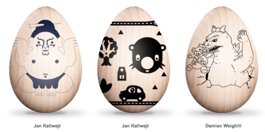 Eastern Eggs: Bot-Etched Art Eggs for Japan | Brain Pickings #easter #design #egg