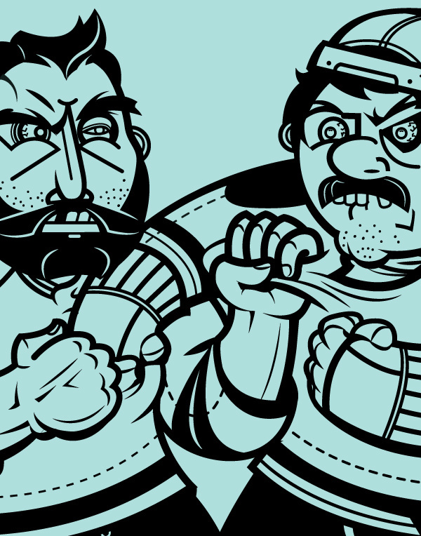 Skaters Gonna' Hate - karston smith #lockout #chaps #illustration #fight #scrappy #hockey #nhl