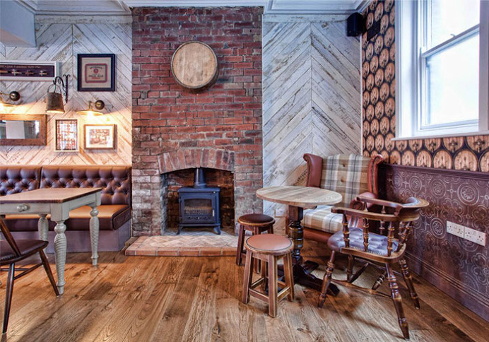 Rustic Charm at Tap and Barrel Pub by DV8 Designs - restaurant, restaurant design, restaurant decor, retail design, #restaurant