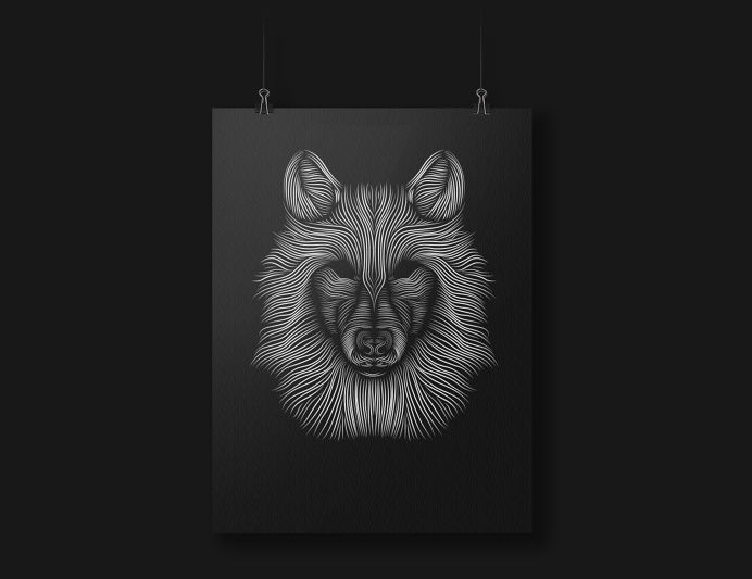 Wolf // silkscreen on Behance