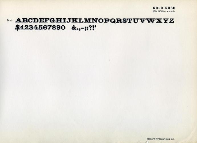 Gold Rush type specimen #slab #serif #specimen #type