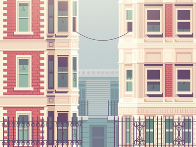 Call Me (Maeby) #justin #city #illustration #mezelle #communication #buildings