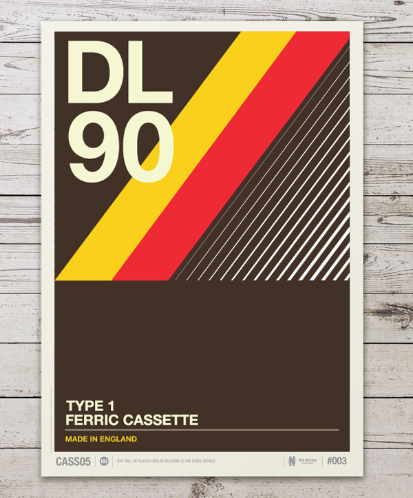 adec542ca6369b637a1b57cccd8b4b7f #cassette #stevens #neil #print #illustration #poster #type #colour
