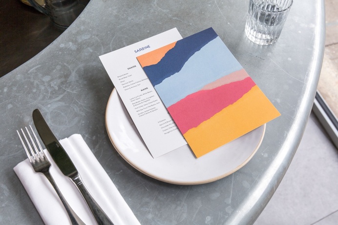 Sardine by Here Design #menu #color #texture