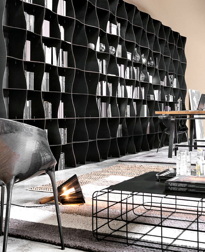 Iron-ic Metal Bookcase by Ronda Design - #design, #furniture, #modernfurniture, design, furniture