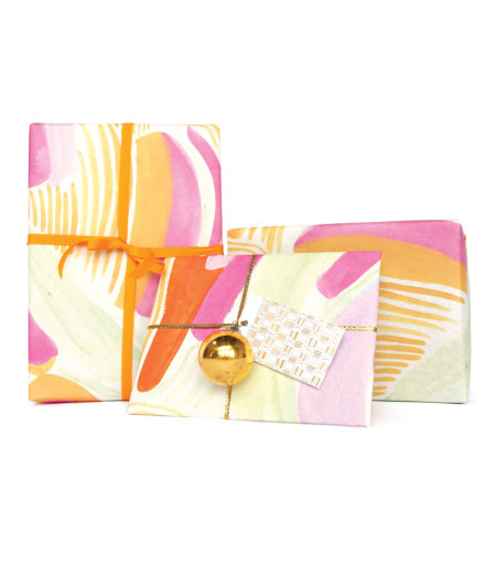 STRIPES ORANGE GIFT WRAP