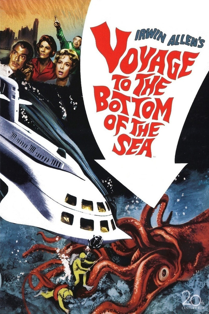 Voyage to the Bottom of the Sea (1961) #movie #lettering #poster
