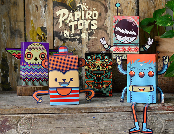 PAPER TOYS SERIE I on Behance #illustration #vector #paper #toy