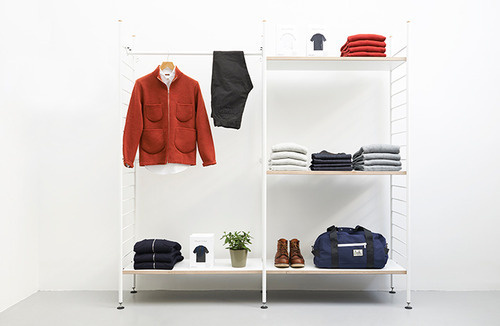 Clothing Rack via Convoy #construction #minimal #fashion #boots #minimalist #pipes #jersey #editorial #plant