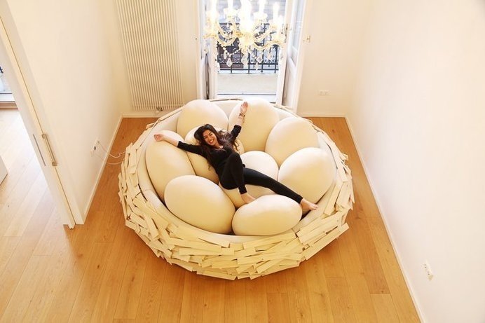 Never leave your nest empty thanks to this comfortable designer furniture. #nest #modern #design #home #product #furniture #industrial