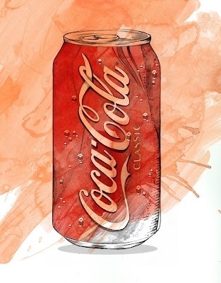 Lítill Blóm #sexy #packaging #coca #illustration #drawn #bleistift #hand #cola