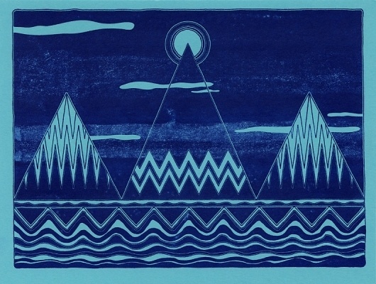 Prints : colorbeast #edition #riso #print #landscape #pyramids #risograph