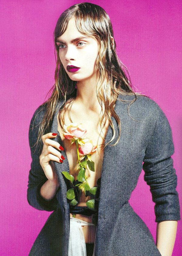 Glossy Pages #flower #model #wet #purple