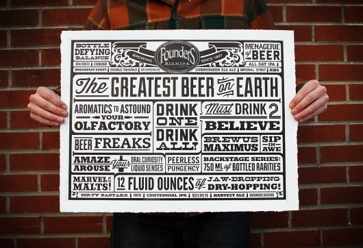 Founders Letterpress #beer #print #letterpress #founders #third #poster #street