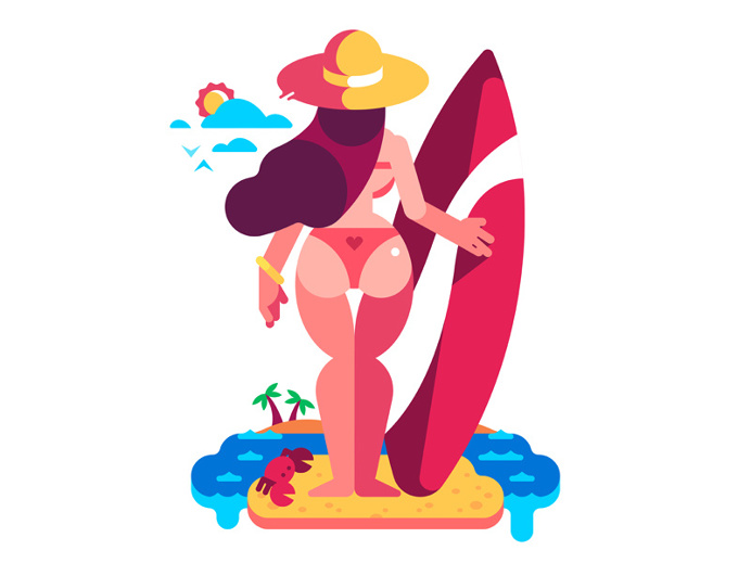 #surf #illustration #flat