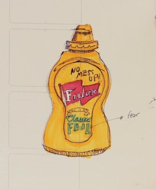 from now and on I will learn from my mistakes (fear) #mustard #markers #drawing #moleskine