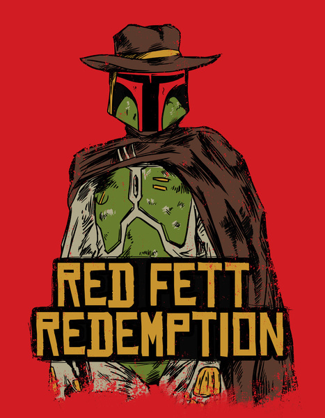 Red Fett Redemption Art Print #mashup