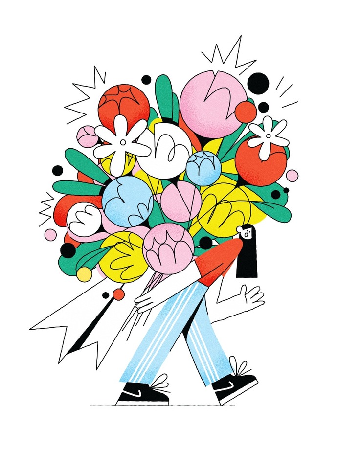 Flowers - justyna stasik illustration