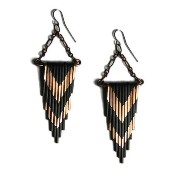 Copper Fringe earrings #earrings #jewelry