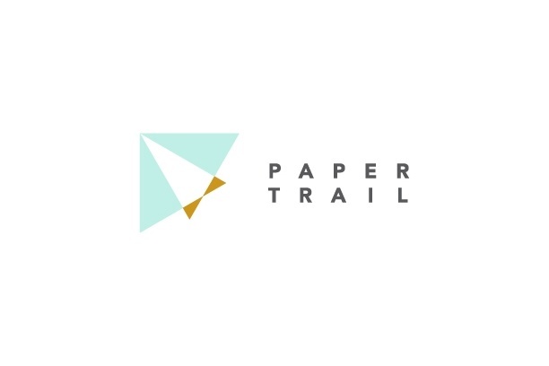 Paper Trail logo - Paper goods boutique #paperairplane #branding #identity #papergoods #logo #branding