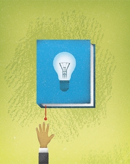 The Atlantic - Jon Ashcroft Design & Illustration #bulb #ashcroft #jon #hand #book #illustration #light #editorial