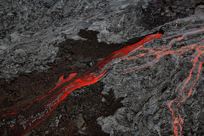 lava at hawaii #red #monotone #lava #photograph #texture