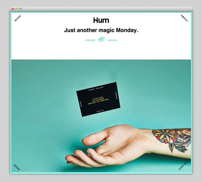 Hum, design, website, layout