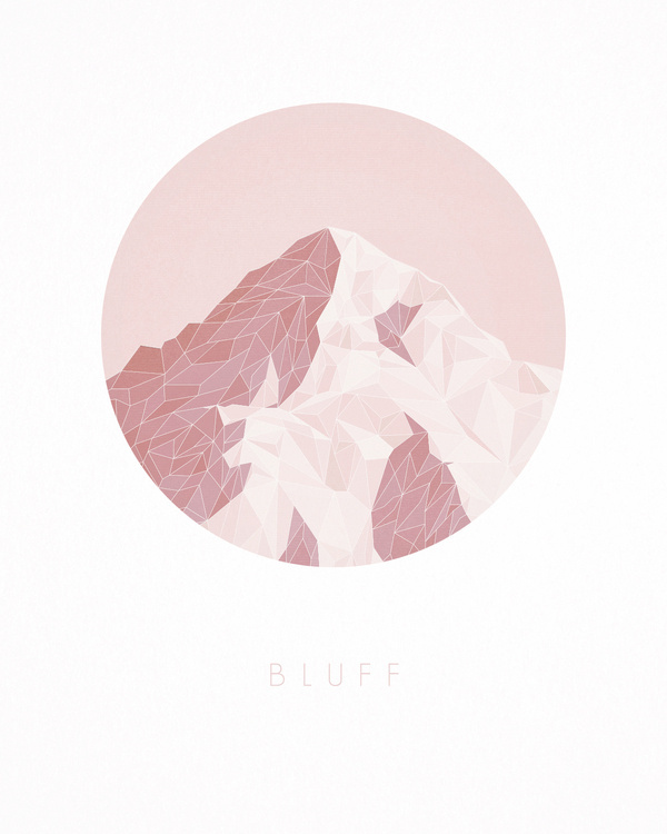 Bluff http://dribbble.com/shots/1211839-Bluff/attachments/161923 #mountain #lines #branding #pink #design #illustration #minimal #circle