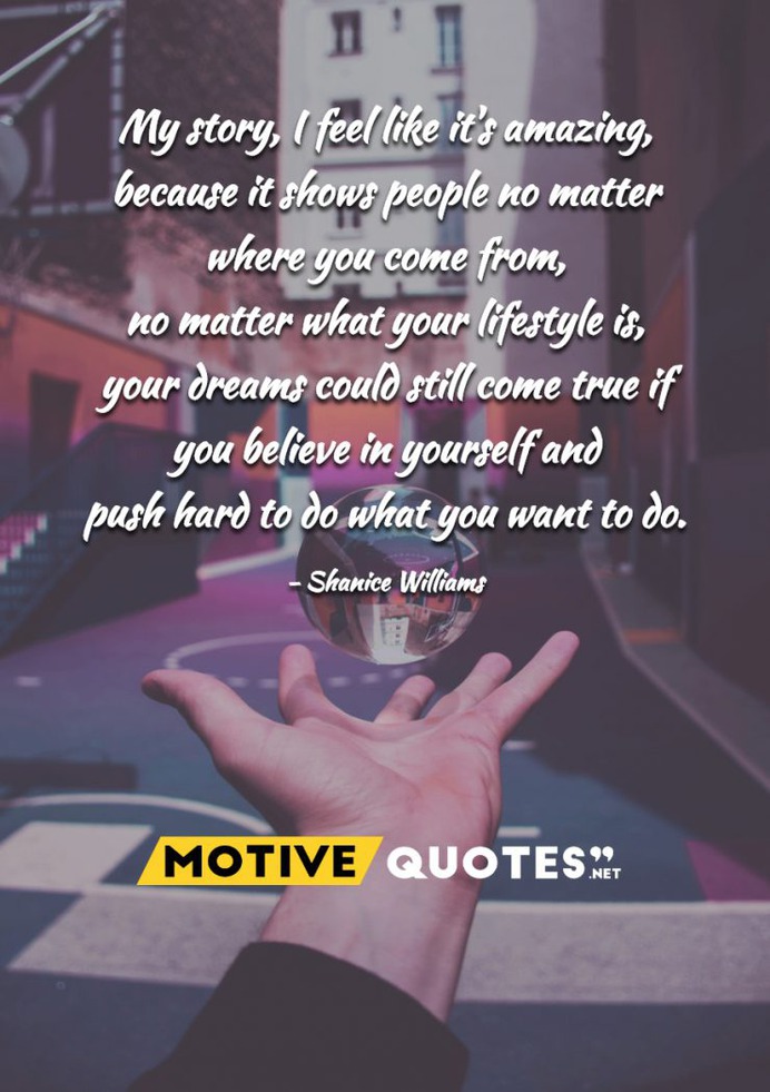 My story, I feel like it's amazing