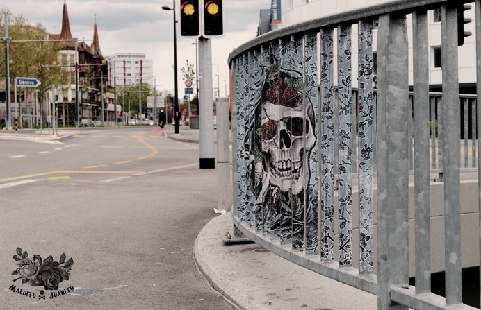 Maldito Juanito - #street art #wheat paste #maldito juanito #urbain art #illustration #collage #swiss #colombia