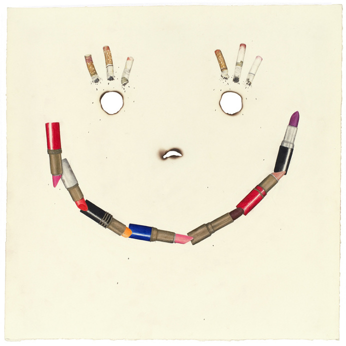 "Man Eater" pencil, colored pencil, acrylic on paper, 15" x 15", 2007
