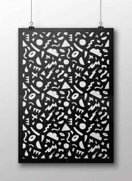 Pattern by Andy Gellenberg #abstract #vector #pattern #white #design #shapes #graphic #black #illustration #poster #and