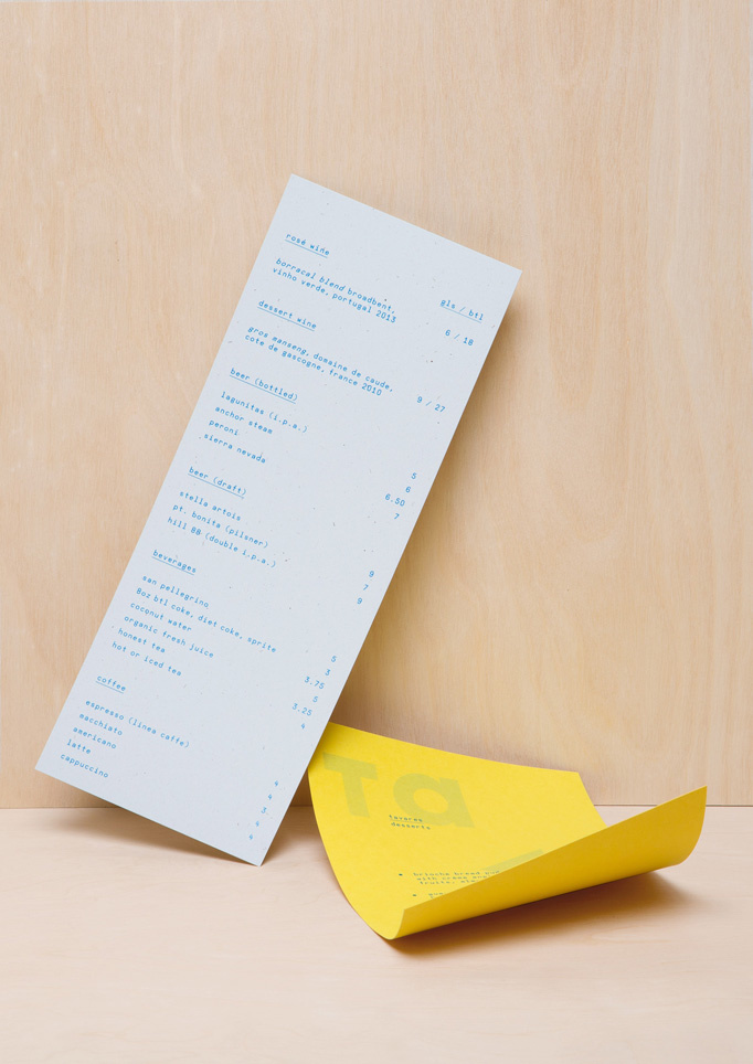 Tavares #menu #identity #food #print