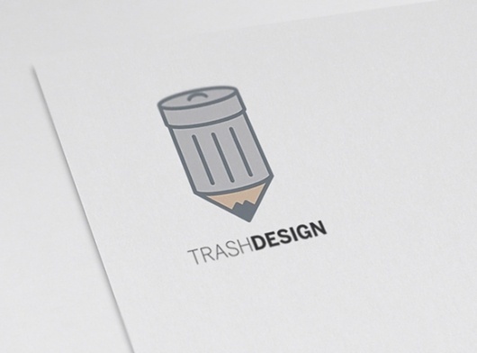 Trash Design on the Behance Network #design #pencil #trashcan #trash