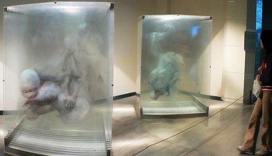 The 3D Paintings of David Spriggs and Xia Xiaowan #spriggs #glass #spatial #paintings #david