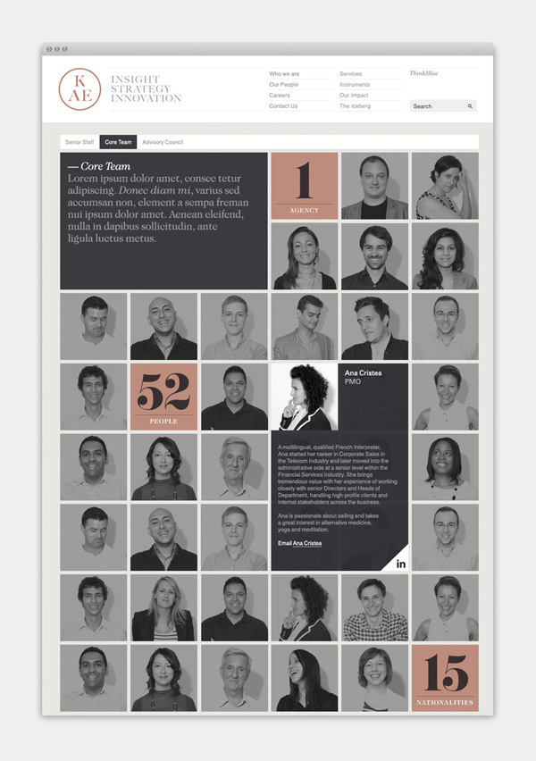 KAE — Strategic Marketing on Behance #web