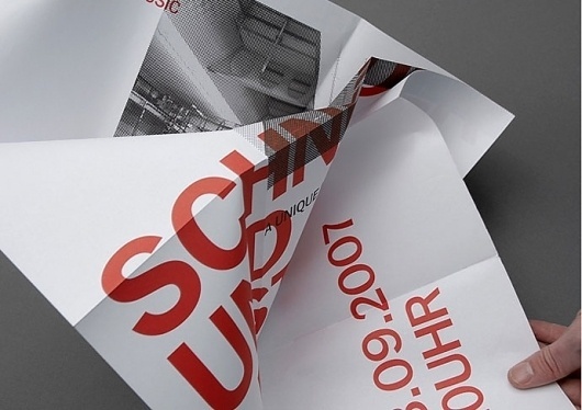 Graphic-ExchanGE - a selection of graphic projects #red #print #folded #poster #type #folding #typography