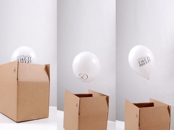 Direct mailing for an event. #balloon