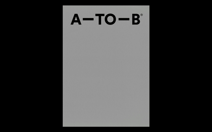 A–TO–B stop shop logo logotype typography design designer minimal beautiful business card print bag grey black yellow mindsparkle mag