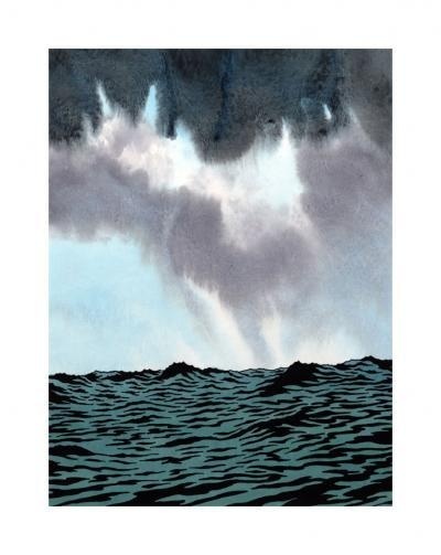 Ken Price, Contemporary Art Studio and Gallery #ocean #print #watercolour #illustration #sea #waters #troubled