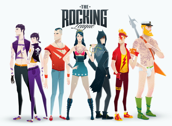 Super Rockers by Andrés Moncayo #inspiration #super #heroes #illustration #marvel