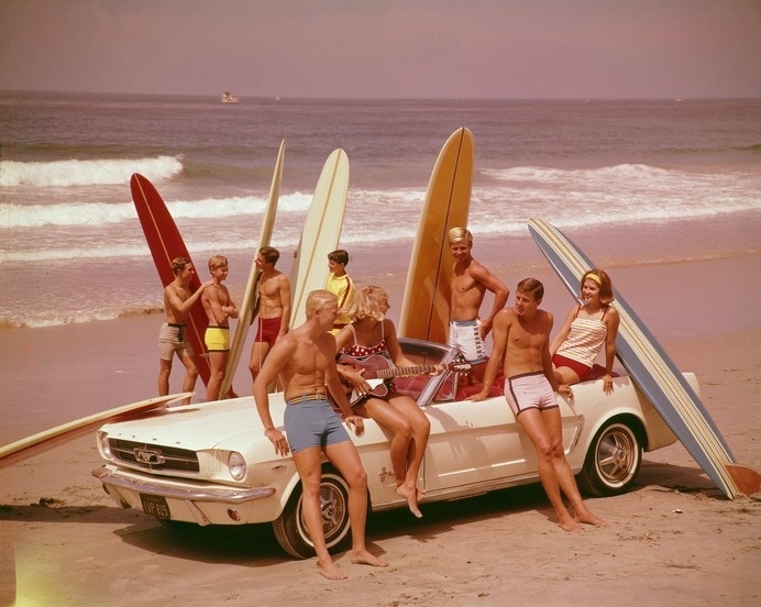 A Brief History of Surfing · Stampsy #surfing #beach #mustang #vintage