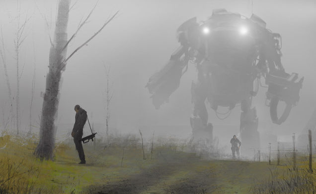 Jakub Rozalski, a concept artist based in Germany #robot #design #illustration #concept #art #painting #mech
