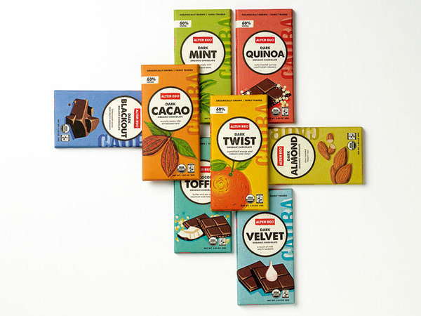 AlterÂ Eco The Dieline #branding #packaging #food #chocolate #wrapper #typography