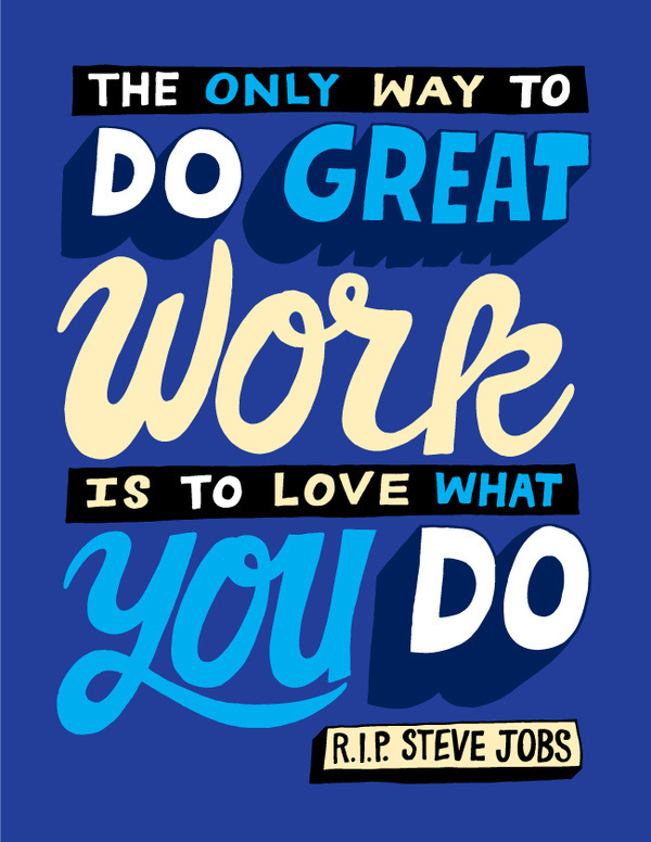 RIP Steve Jobs by Chris Piascik #steve #lettering #chris #piascik #jobs #work #great #typography