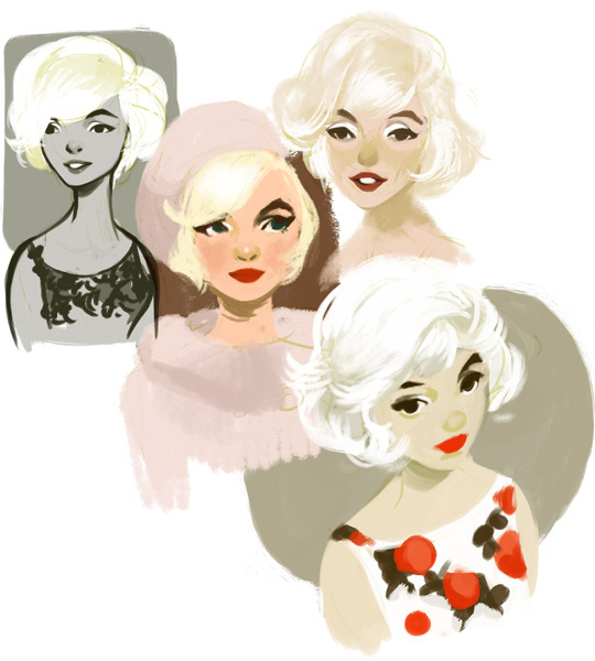http://loish.net/files/gimgs/15_20120318marilyn.jpg #van #by #baarle #loish #portraits #marilyn #lois